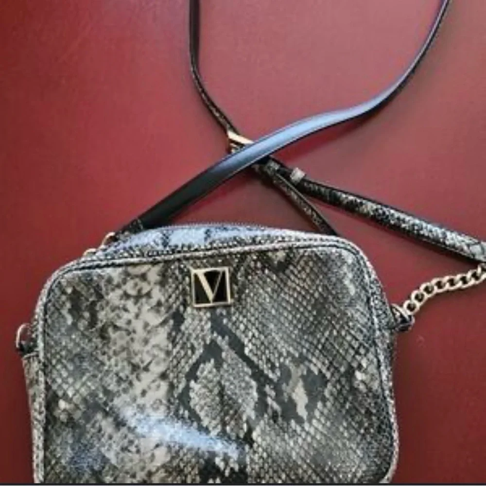 Victoria's Secret Snakeskin Crossbody Bag - Black and Brown